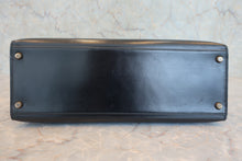 将图片加载到图库查看器,HERMES KELLY 35 Box carf leather Black 〇P刻印 Hand bag 800020062