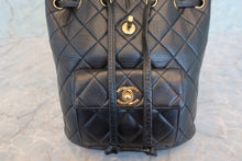 Load image into Gallery viewer, CHANEL Matelasse chain back pack Lambskin Black/Gold hadware Back pack 700090056