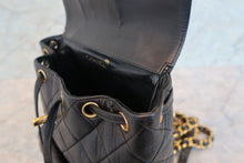 Load image into Gallery viewer, CHANEL Matelasse chain back pack Lambskin Black/Gold hadware Back pack 700090056