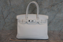 画像をギャラリービューアに読み込む, HERMES/エルメス バーキン30 トリヨンクレマンス ホワイト □M刻印 ハンドバッグ 700040161