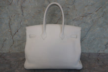 Load image into Gallery viewer, HERMES BIRKIN 35 Clemence leather White □F Engraving Hand bag 700110150