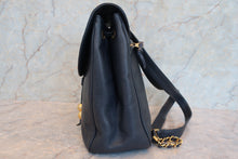 Load image into Gallery viewer, CHANEL CC Chain back pack Caviar skin Navy/Gold hadware Back pack 700090069