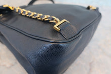 Load image into Gallery viewer, CHANEL CC Chain back pack Caviar skin Navy/Gold hadware Back pack 700090069