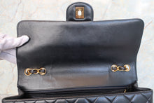 Load image into Gallery viewer, CHANEL Medium Matelasse single flap chain shoulder bag Lambskin Black/Gold hadware Shoulder bag 700100116