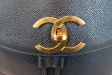 Load image into Gallery viewer, CHANEL CC Chain back pack Caviar skin Navy/Gold hadware Back pack 700090069