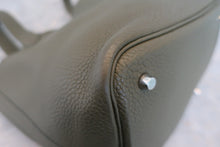将图片加载到图库查看器,HERMES PICOTIN LOCK MM Clemence leather Vert olive □O刻印 Hand bag 800090143