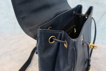 Load image into Gallery viewer, CHANEL CC Chain back pack Caviar skin Navy/Gold hadware Back pack 700090069