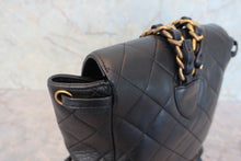 Load image into Gallery viewer, CHANEL Matelasse chain back pack Lambskin Black/Gold hadware Back pack 800070100