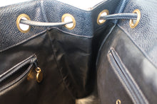 Load image into Gallery viewer, CHANEL CC Chain back pack Caviar skin Navy/Gold hadware Back pack 700090069