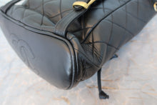 Load image into Gallery viewer, CHANEL Matelasse chain back pack Lambskin Black/Gold hadware Back pack 800070100