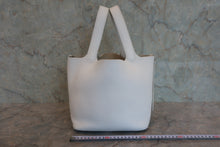 将图片加载到图库查看器,HERMES PICOTIN LOCK MM Clemence leather White A刻印 Hand bag 800090144