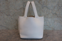 将图片加载到图库查看器,HERMES PICOTIN LOCK MM Clemence leather White A刻印 Hand bag 800090144