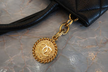 Load image into Gallery viewer, CHANEL Medallion Tote Caviar skin Black/Gold hadware Tote bag 700110134
