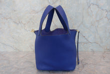 画像をギャラリービューアに読み込む, HERMES/エルメス ピコタンロックPM トリヨンクレマンス ブルーエレクトリック C刻印 ハンドバッグ 800030150