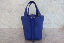 画像をギャラリービューアに読み込む, HERMES/エルメス ピコタンロックPM トリヨンクレマンス ブルーエレクトリック C刻印 ハンドバッグ 800030150