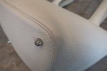 将图片加载到图库查看器,HERMES PICOTIN LOCK MM Clemence leather White A刻印 Hand bag 800090144