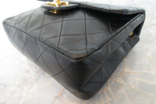 将图片加载到图库查看器,CHANEL/香奈儿 迷你CF 单盖 链条包 羊皮 Black/Gold hadware(黑色/金色金属) 肩背包 700100175