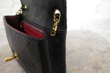 将图片加载到图库查看器,CHANEL/香奈儿 迷你CF 单盖 链条包 羊皮 Black/Gold hadware(黑色/金色金属) 肩背包 700100175