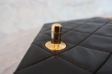 Load image into Gallery viewer, CHANEL Mini Full Flap chain shoulder bag Lambskin Black/Gold hadware Shoulder bag 800050010