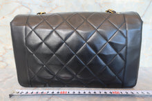 Load image into Gallery viewer, CHANEL  Diana matelasse chain shoulder bag Lambskin Black/Gold hadware Shoulder bag 700100074