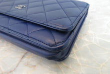 Load image into Gallery viewer, CHANEL Matelasse chain wallet Lambskin Blue/Silver hadware Shoulder bag 700050210