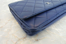 Load image into Gallery viewer, CHANEL Matelasse chain wallet Lambskin Blue/Silver hadware Shoulder bag 700050210