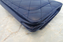 Load image into Gallery viewer, CHANEL Matelasse chain wallet Lambskin Blue/Silver hadware Shoulder bag 700050210