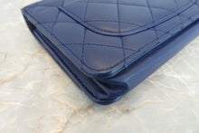 Load image into Gallery viewer, CHANEL Matelasse chain wallet Lambskin Blue/Silver hadware Shoulder bag 700050210