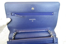 Load image into Gallery viewer, CHANEL Matelasse chain wallet Lambskin Blue/Silver hadware Shoulder bag 700050210