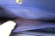 Load image into Gallery viewer, CHANEL Matelasse chain wallet Lambskin Blue/Silver hadware Shoulder bag 700050210