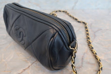 画像をギャラリービューアに読み込む, CHANEL/シャネル ココマークフリンジチェーンショルダーバッグ ラムスキン ネイビー/ゴールド金具 ショルダーバッグ 700110145