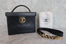 画像をギャラリービューアに読み込む, CHANEL/シャネル ビコローレバニティ ラムスキン ブラック/ゴールド金具 バニティ 800050006
