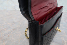 Load image into Gallery viewer, CHANEL Paris Limited Mini Matelasse double flap chain shoulder bag Lambskin Black/Gold hadware Shoulder bag 700090035