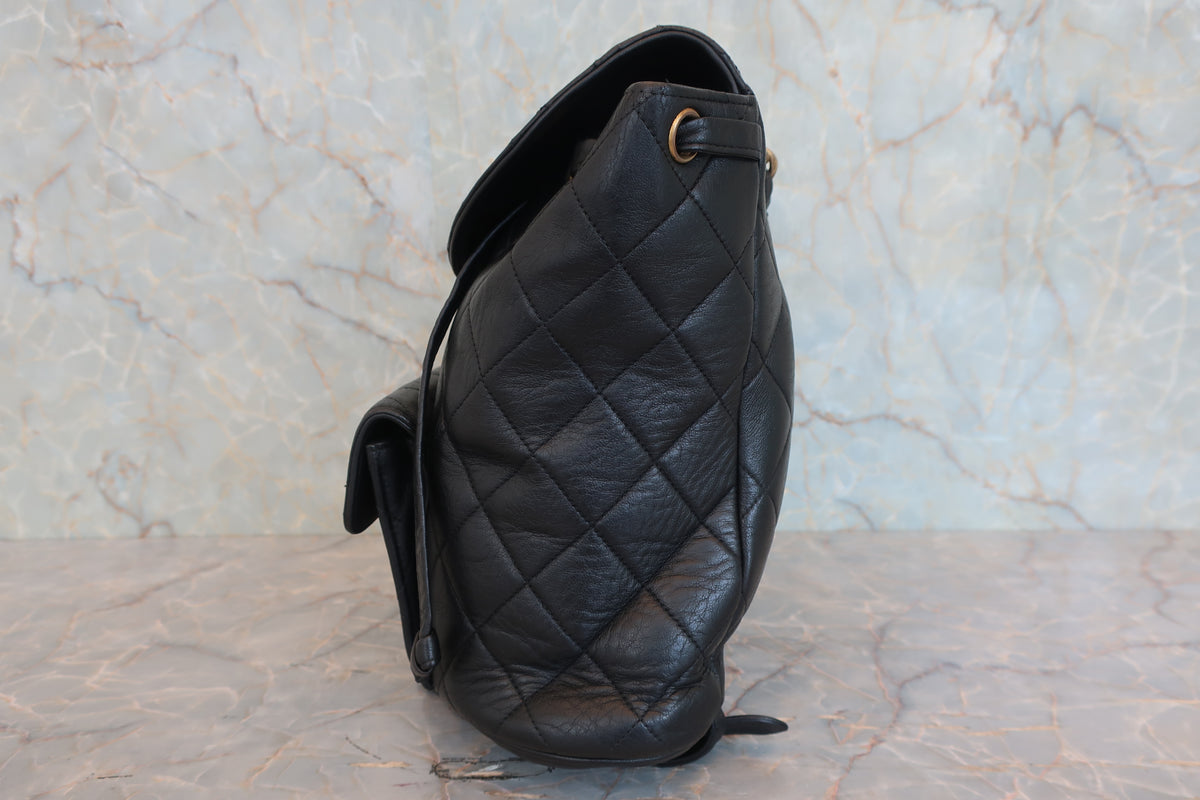 CHANEL/シャネル マトラッセチェーンリュック ラムスキン ブラック
