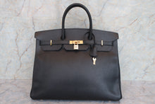 画像をギャラリービューアに読み込む, HERMES/エルメス バーキン40 アルデンヌ ブラック □B刻印 ハンドバッグ 700070248
