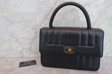 Load image into Gallery viewer, CHANEL Mademoiselle hand bag Caviar skin Black/Gold hadware Hand bag 700090051