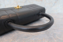 Load image into Gallery viewer, CHANEL Mademoiselle hand bag Caviar skin Black/Gold hadware Hand bag 700090051