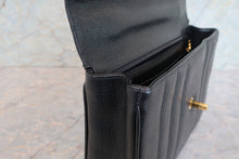 Load image into Gallery viewer, CHANEL Mademoiselle hand bag Caviar skin Black/Gold hadware Hand bag 700090051