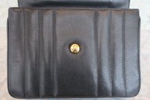 Load image into Gallery viewer, CHANEL Mademoiselle hand bag Caviar skin Black/Gold hadware Hand bag 700090051