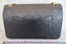 Load image into Gallery viewer, CHANEL Matelasse double flap chain shoulder bag Lambskin Black/Gold hadware Shoulder bag 700090047