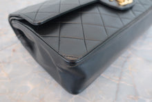 Load image into Gallery viewer, CHANEL Matelasse double flap chain shoulder bag Lambskin Black/Gold hadware Shoulder bag 700090047