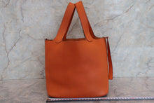 画像をギャラリービューアに読み込む, HERMES/エルメス ピコタンMM トリヨンクレマンス オレンジ □I刻印 ハンドバッグ 700110147