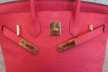 Load image into Gallery viewer, HERMES BIRKIN 30 Epsom leather Rose extreme D Engraving Hand bag 700100096