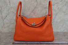 Load image into Gallery viewer, HERMES LINDY 30 Clemence leather Orange □M Engraving Shoulder bag 700030155