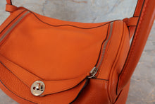 Load image into Gallery viewer, HERMES LINDY 30 Clemence leather Orange □M Engraving Shoulder bag 700030155