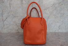 Load image into Gallery viewer, HERMES LINDY 30 Clemence leather Orange □M Engraving Shoulder bag 700030155