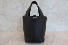 将图片加载到图库查看器,HERMES PICOTIN LOCK PM Clemence leather Black □R刻印 Hand bag 800090034