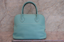 Load image into Gallery viewer, HERMES BOLIDE RELAX 35 Epsom leather Blue atoll T Engraving Hand bag 700110155