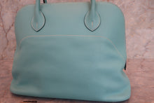 Load image into Gallery viewer, HERMES BOLIDE RELAX 35 Epsom leather Blue atoll T Engraving Hand bag 700110155