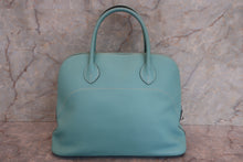 Load image into Gallery viewer, HERMES BOLIDE RELAX 35 Epsom leather Blue atoll T Engraving Hand bag 700110155